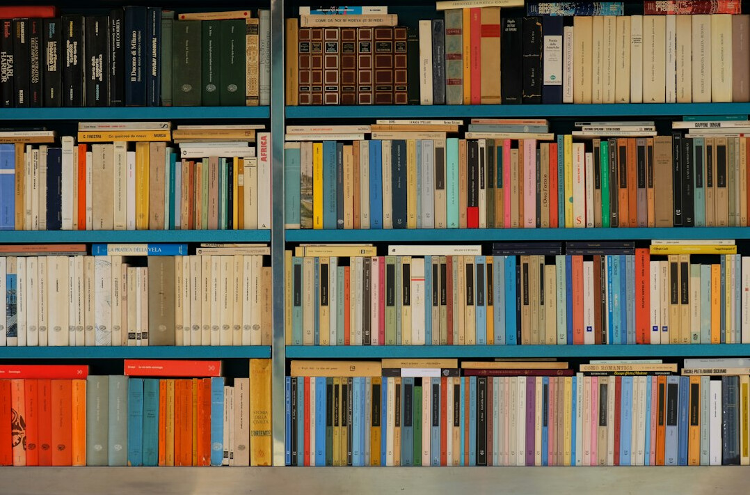 books on shelf mystery